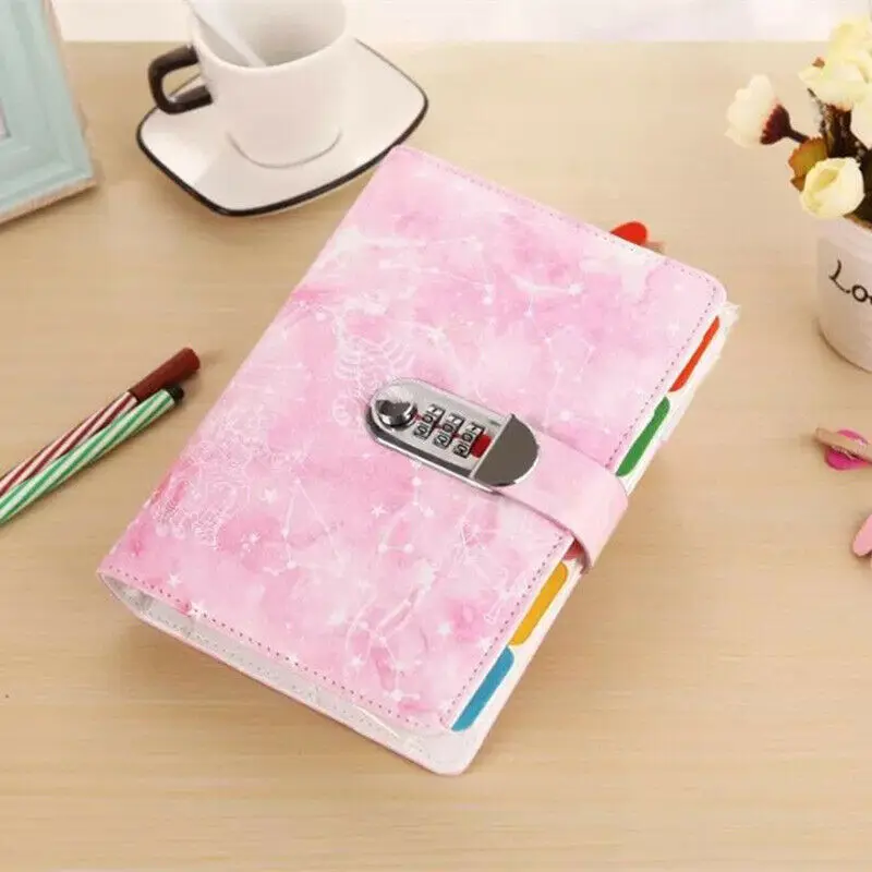 C Креативный блокнот бумажный планировщик Bullet Journal Agenda Многофункциональный школьный дневник с блокировкой паролем записная книжка Lose-leaf путешествия - Цвет: C