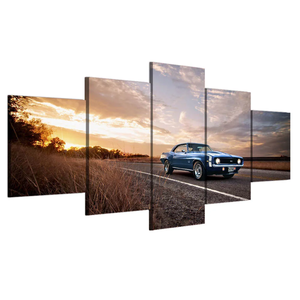 5 шт. мышечная автомобиль спортивный живопись современное искусство холст HD