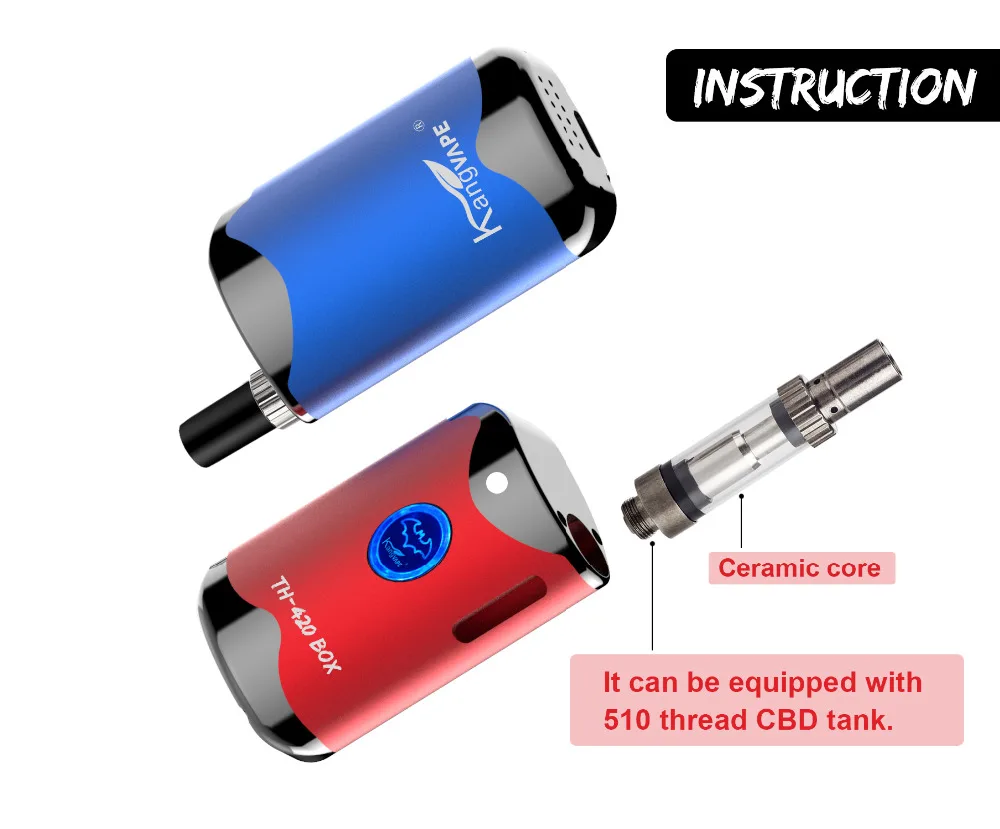 Kangvape TH 420 коробка мини CBD вейп все в одном электронная сигарета с 1.2ом 0 5 мл бак