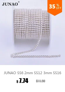 JUNAO 6 8 10 18 20 25 мм Прозрачный Стекло Стразы Алмаз Pointback украшение из страз хрустальные камни для рукоделия