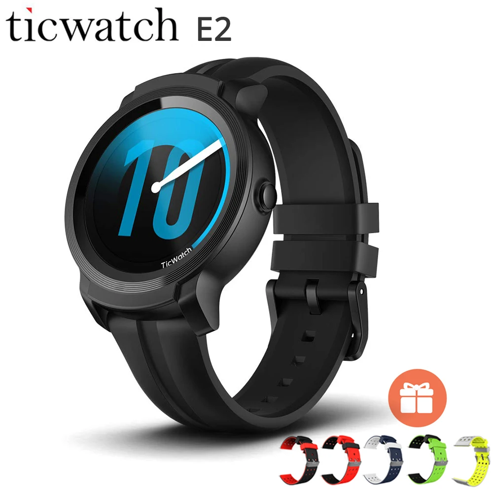 Подарок ремешок Ticwatch E2 Смарт часы Bluetooth gps часы для мужчин носить OS Google 5ATM водонепроницаемый фитнес трекер спортивные наручные часы