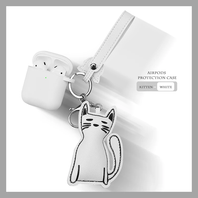 Airpods чехол 1 2 мультфильм защитный Брелок Подвеска силиконовый материал 2019