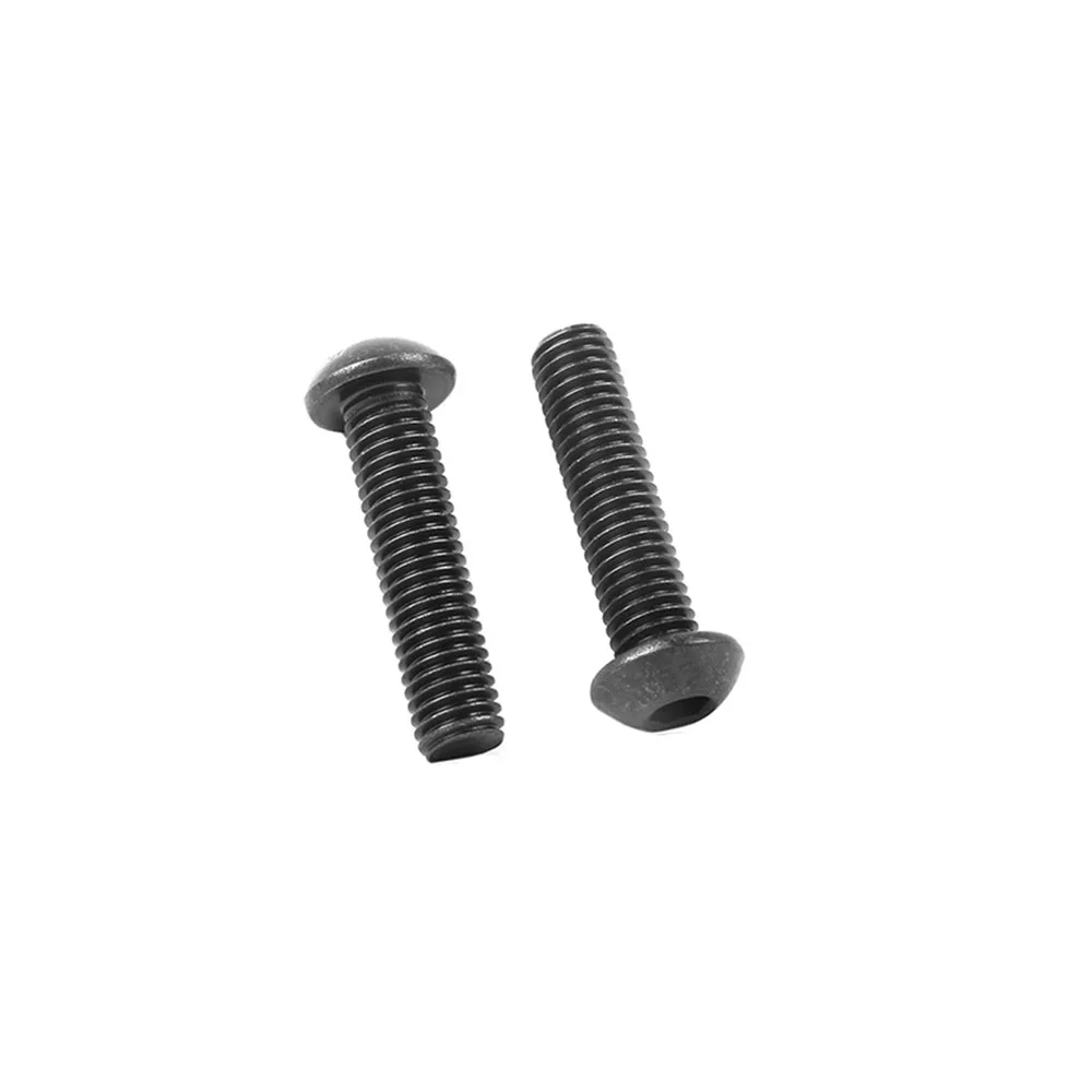 

10 шт. M6 35 мм/40 мм/45 мм/50 мм yuan cup полукруглая головка для сковороды черный класс 10,9 углеродистая сталь с шестигранной головкой