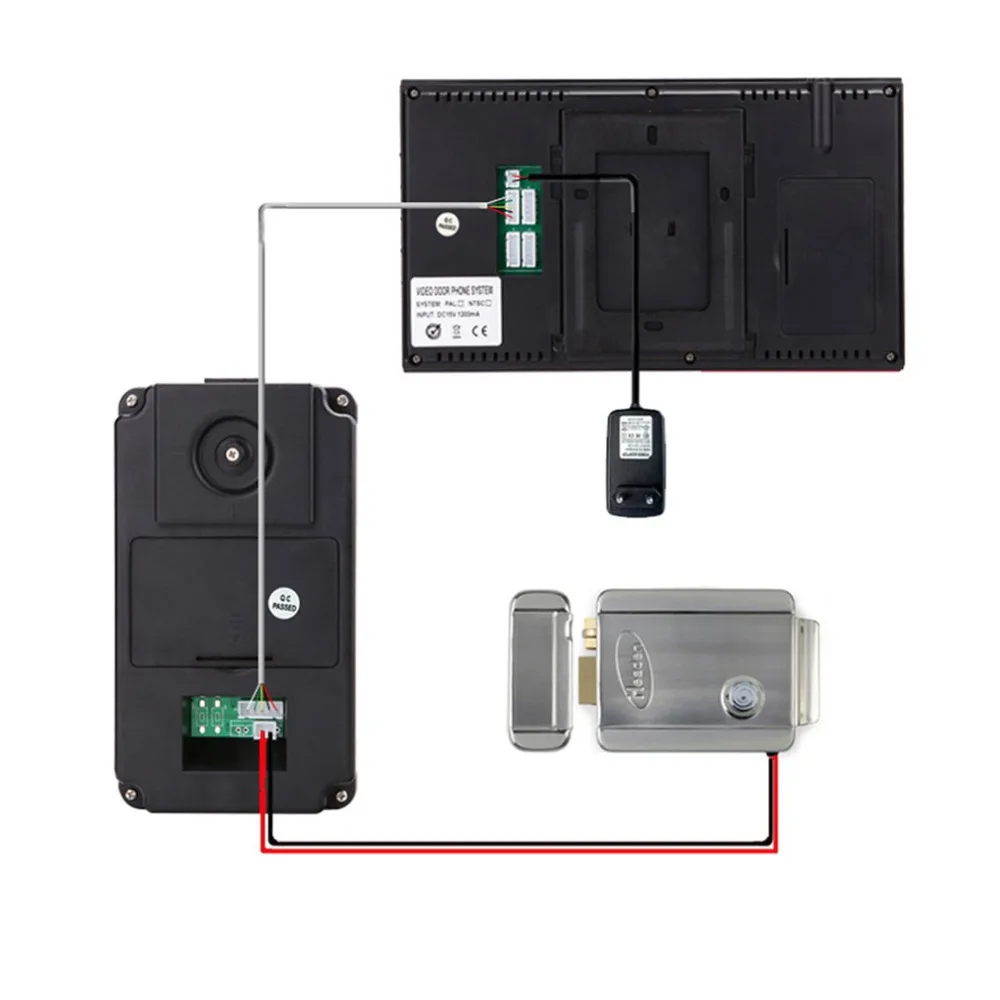 7-Inch Screen Wired Visual Doorbell Infrared Night Vision Door Bell Video Intercom Phone Home Security Quality | Обустройство дома