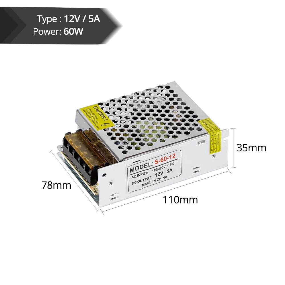 AC110/220 V DC/DC 12 Питание 2A 5A 8.3A 10A Светодиодный драйвер для светодиодный полосы света