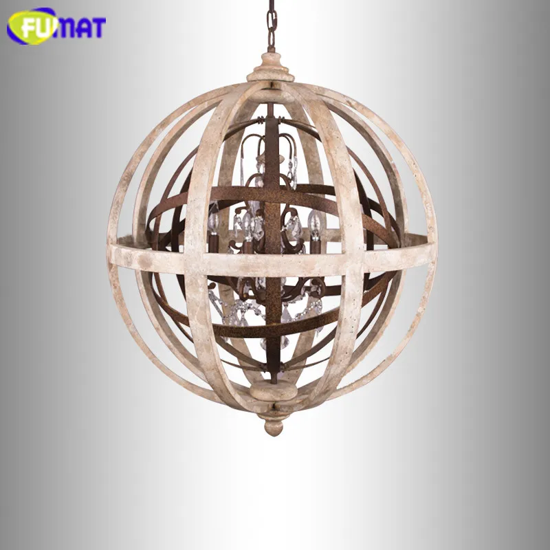 FUMAT Ретро подвесные светильники деревянные LED E14 промышленная лампа подвесной