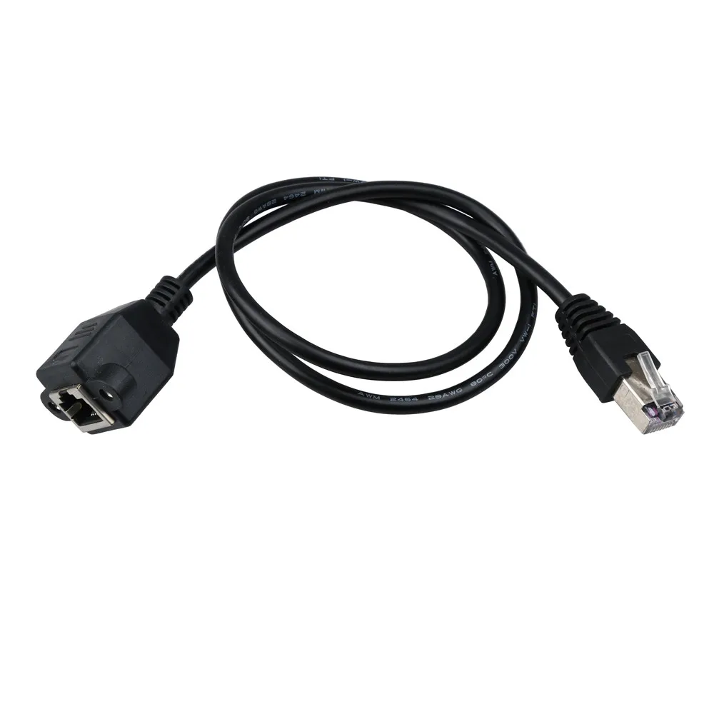 Сетевой Соединительный кабель Cat5e RJ45 штекер гнездо винтовое крепление панели