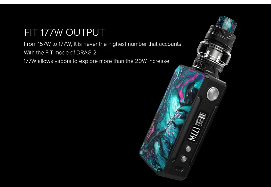 VOOPOO DRAG 2 Коробка мод 5 мл Uforce T2 Танк Uforce U2 N3 катушка 177 Вт максимальный выход Электронная сигарета против Voopoo Drag Mini