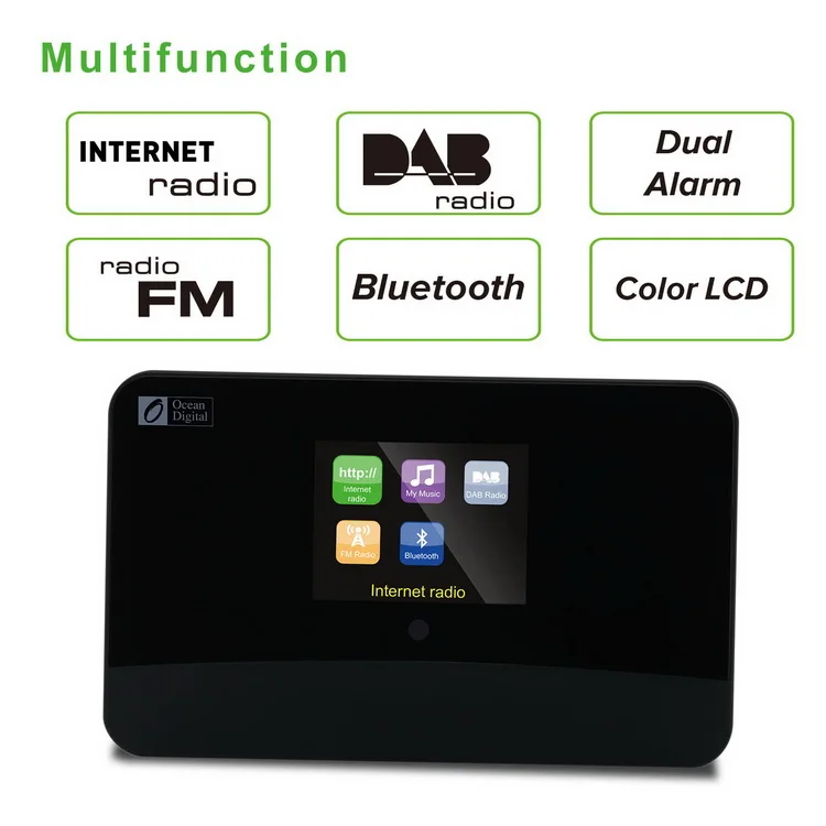 Океан цифровой DBA-03R DAB цифровой радио беспроводной Bluetooth Wi-Fi Интернет вещания радио DAB+ FM