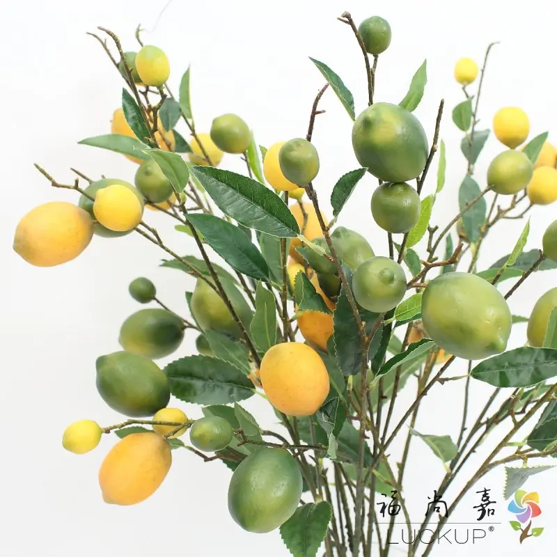 1 шт. 89 см Красивые Искусственные пластиковые ветки лимона для украшения дома и