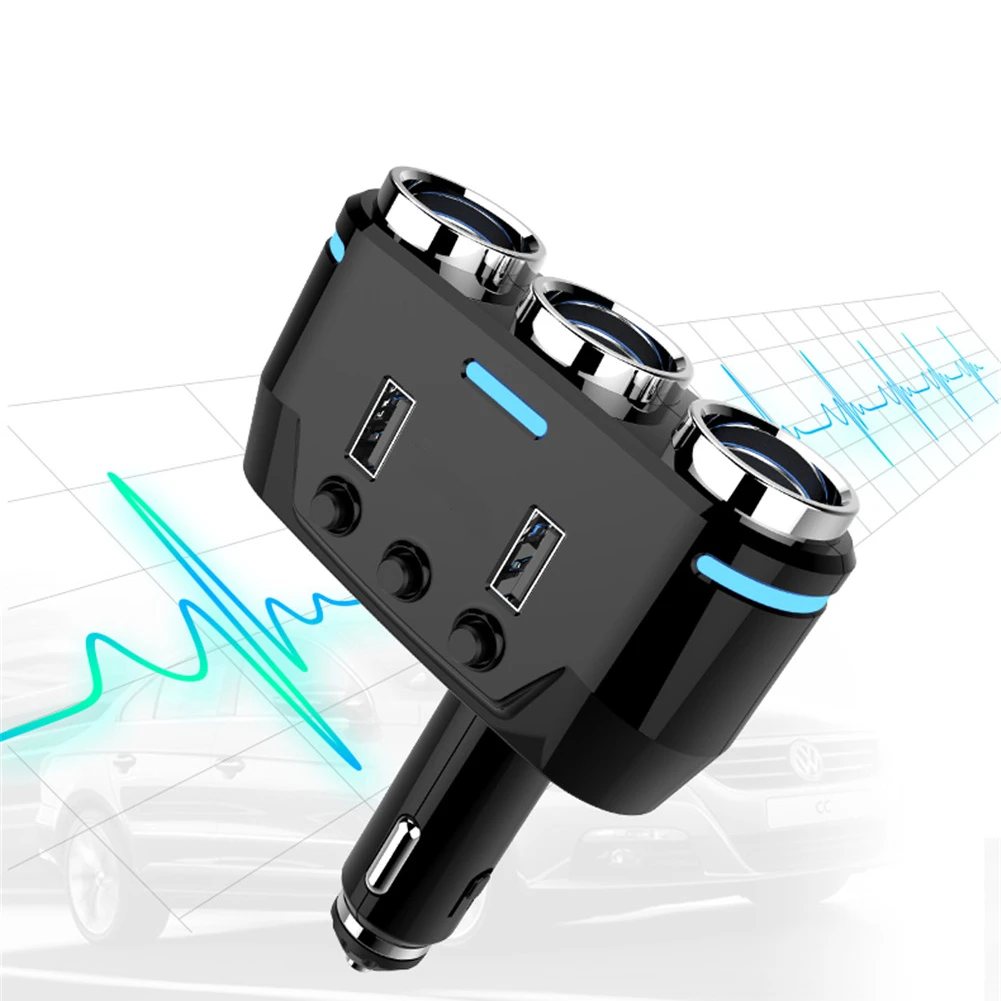 12 V-24 V розетка для автомобильного прикуривателя Разветвитель зарядное USB устройство с Зарядное устройство адаптер 3.1A 100W обнаружения для телефона MP3 DVR