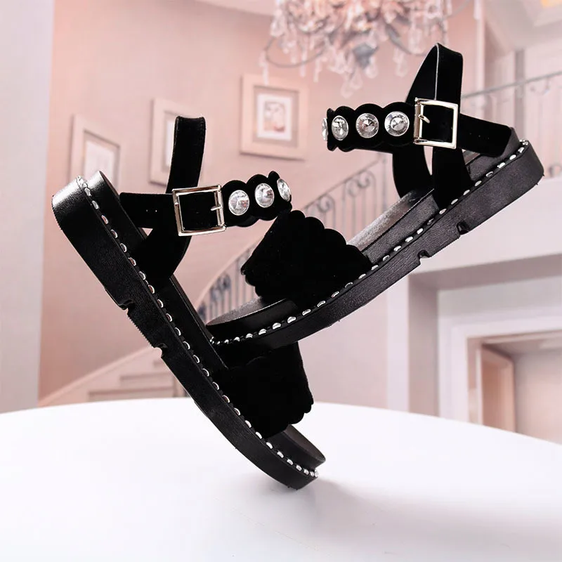 2019 летние новые европейские и американские простые модные римские туфли ручной