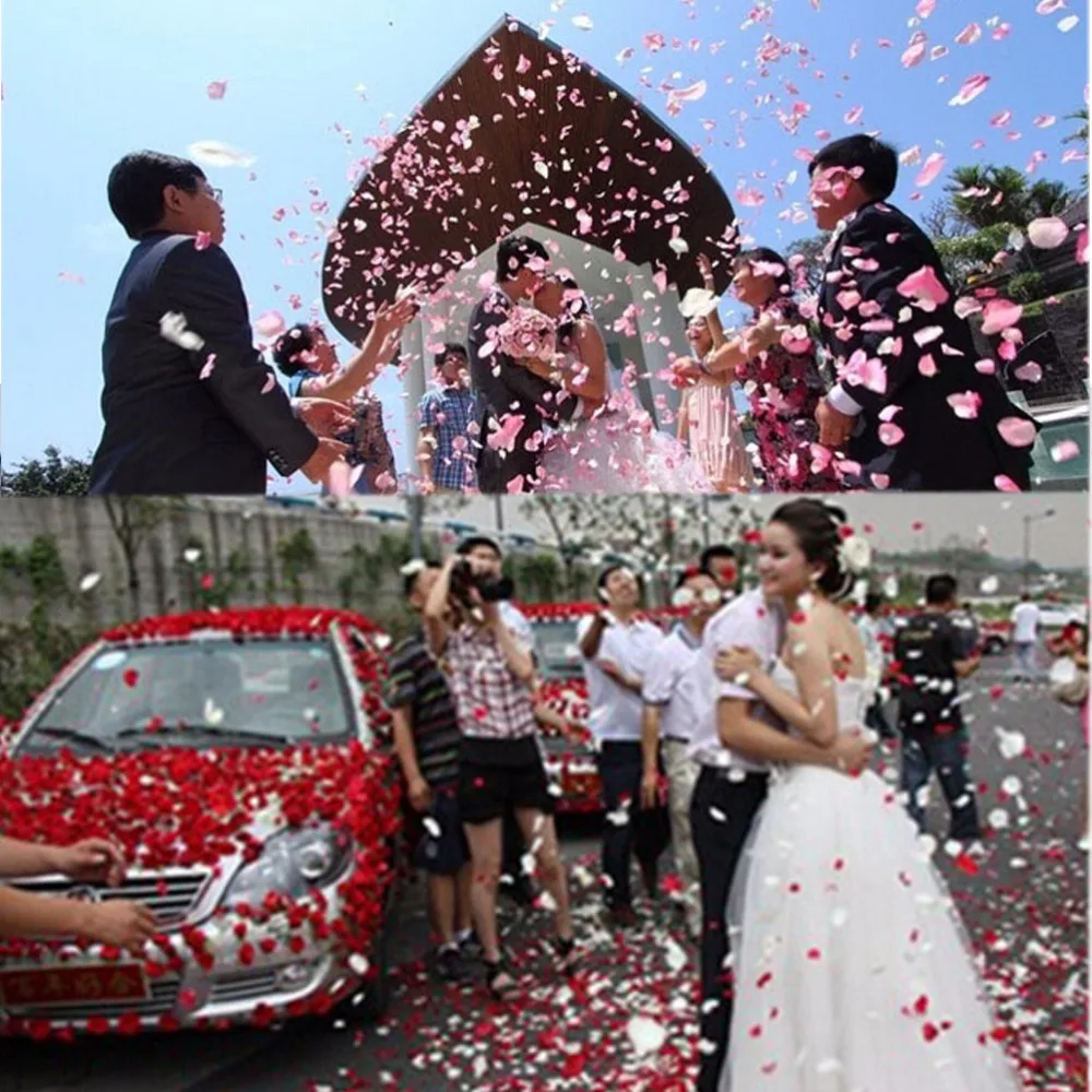 1000 шт./лот Свадебные цветы украшения Шелковые Розы Искусственные белые свадебные