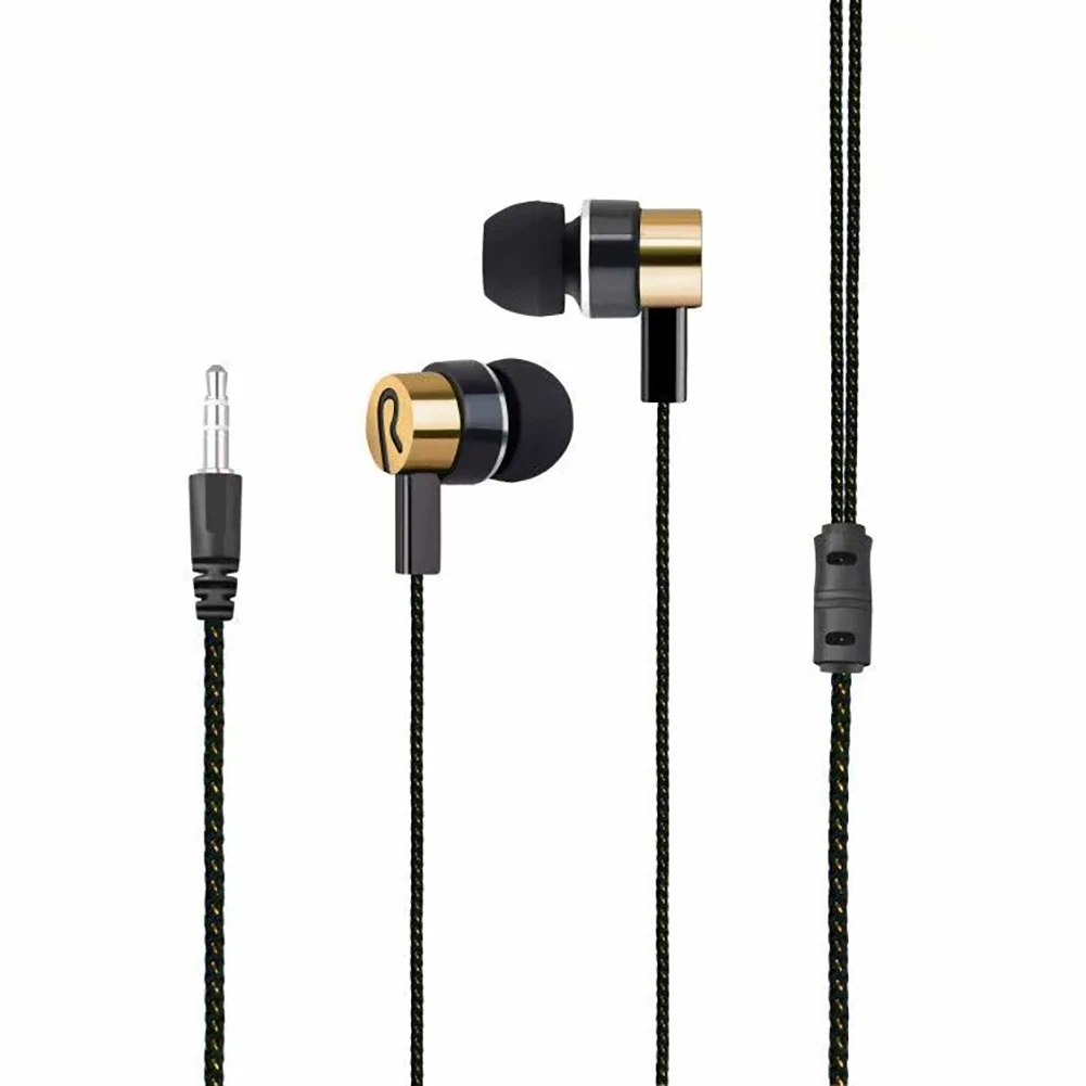Плетеный проводные наушники 3,5 мм наушники-вкладыши стерео наушники гарнитура без каких-либо микрофон наушники для компьютера сотовый телефон MP3