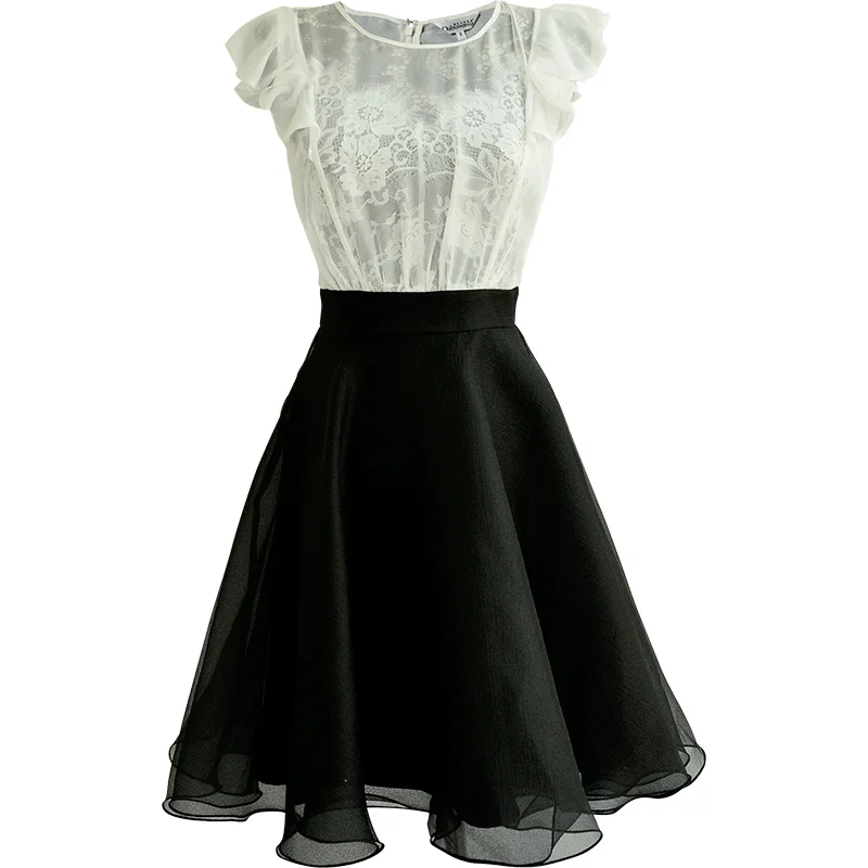 Оригинал 2017 бренд Vestidos Новый элегантный Повседневное рукавами-бабочками летнее