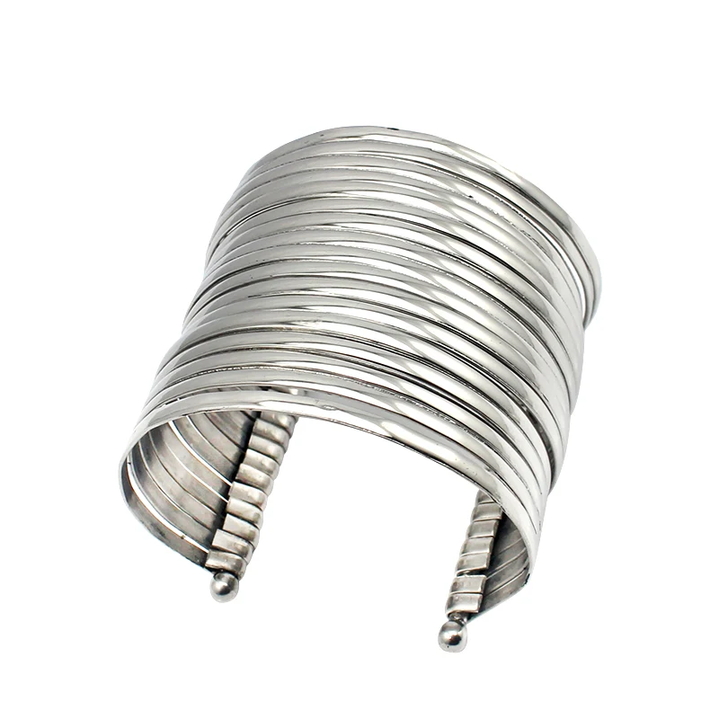 Новейший дизайн модный очень большой широкий Браслет манжета из нержавеющей