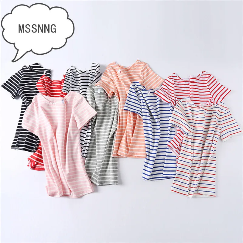 Женская футболка в полоску с коротким рукавом радужную полоску|Футболки| |