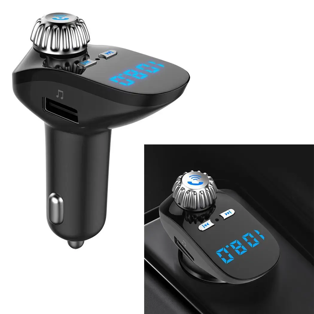 Car FM Transmitter Bluetooth Wireless Handsfree Adapter MP3 45mA DC12V 87.5Hz-108MHz Music 5V 85dB Player | Автомобили и