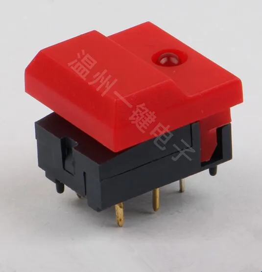 2 шт. красный PB86 PB-86 мгновенная Кнопка Такт переключатель 6Pin DIP SPDT PCB крепление. |