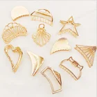 INSмодный свитер, метал покрытый золотом, серебром, геометрические заколки для волос зажим для женщин Элегантные Заколки-пряжки для волос Макияж умывания лица женские аксессуары для волос