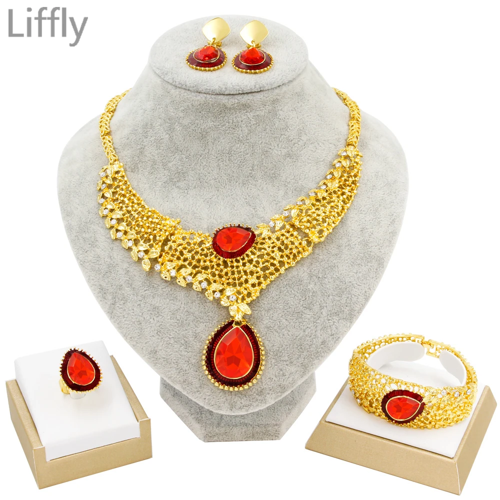 Liffly марокканские новые модные свадебные ювелирные наборы для женщин