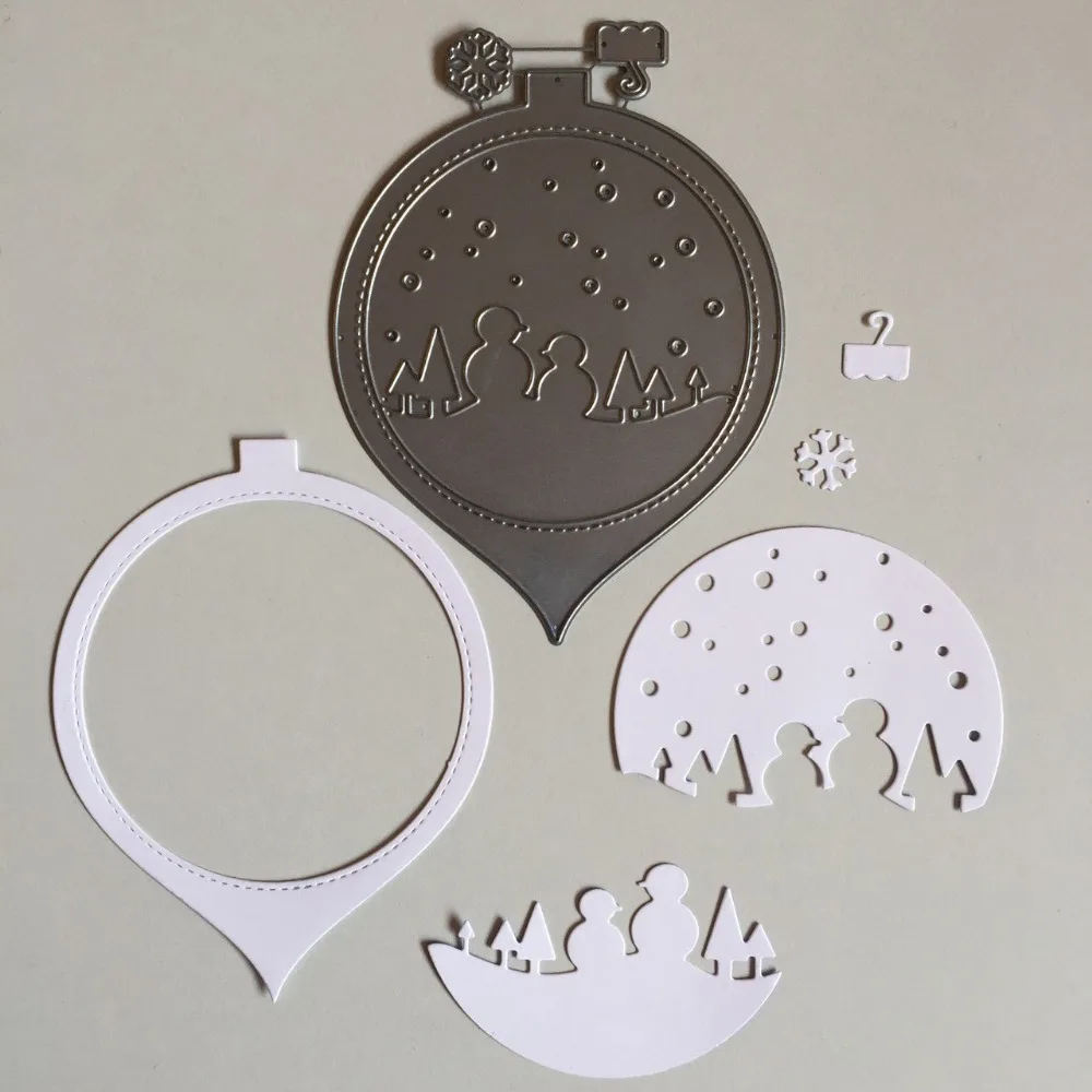Рождественская подвесная металлическая высечка с пузырьками штамп из