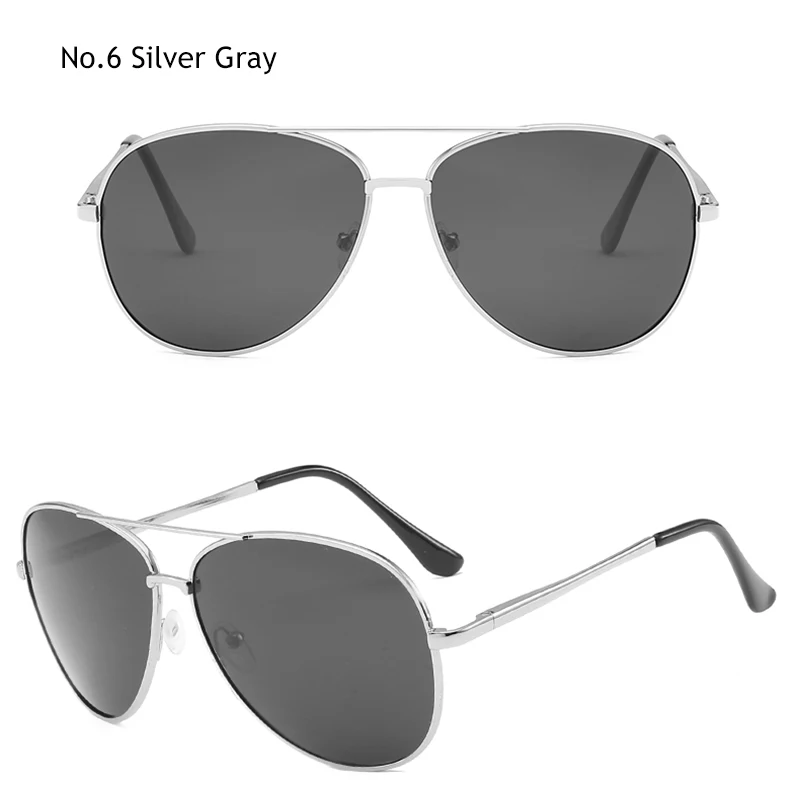 Silver Gray Поляризационные винтажные авиационные солнцезащитные очки, мужские брендовые дизайнерские солнцезащитные очки, женские очки, весенние очки Gafas Oculos De Sol Masculino - Цвет линз: Silver Gray