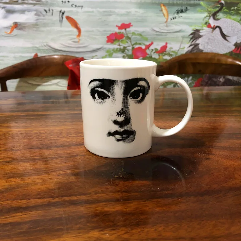 Винтажная Мода fornazetti чайная чашка fornazetti кружка для кофе кружка для молока фарфоровая кружка-чашка керамическая кружка