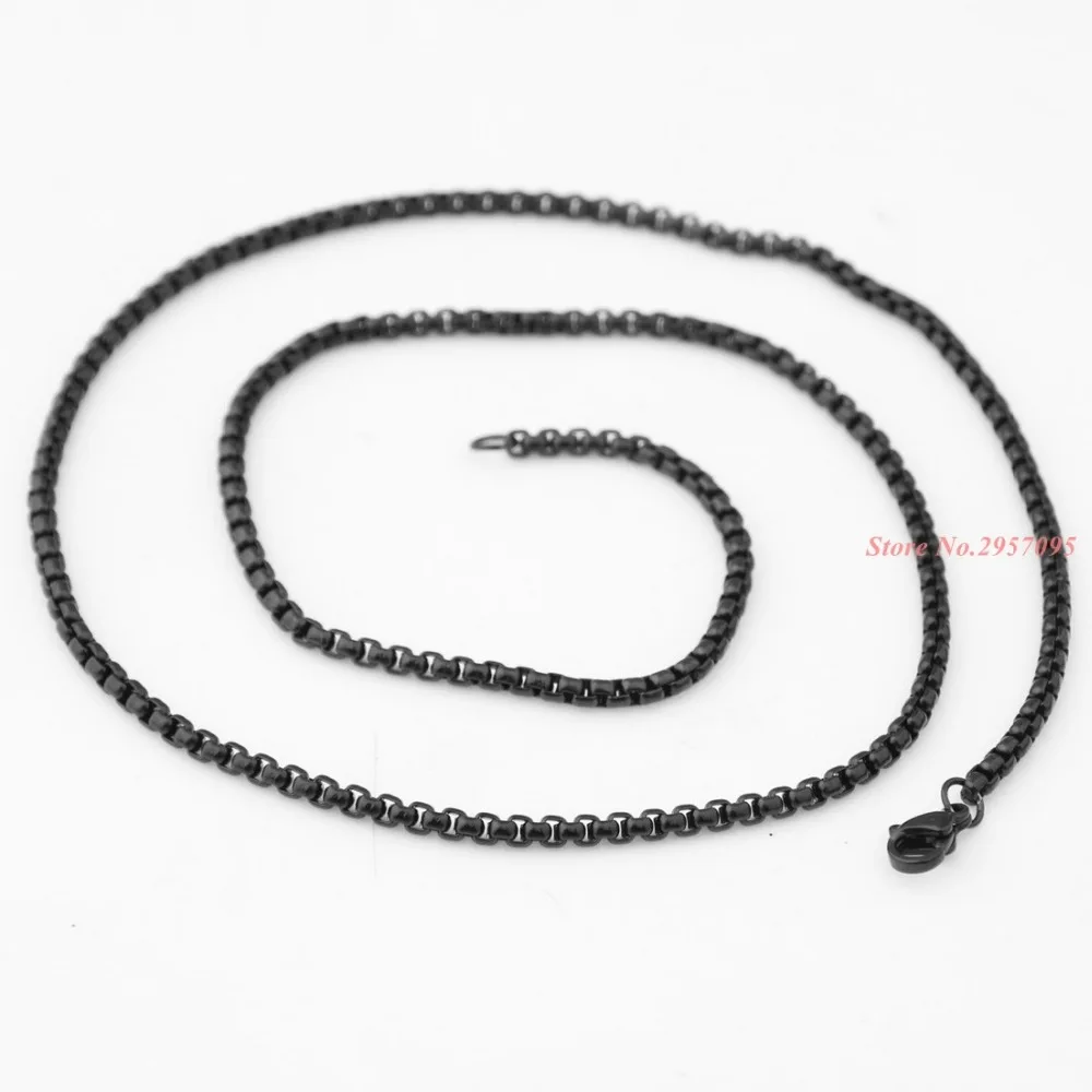 Бесплатная доставка 3 мм Широкие цепочки Rolo ожерелье с застежками Омаров для