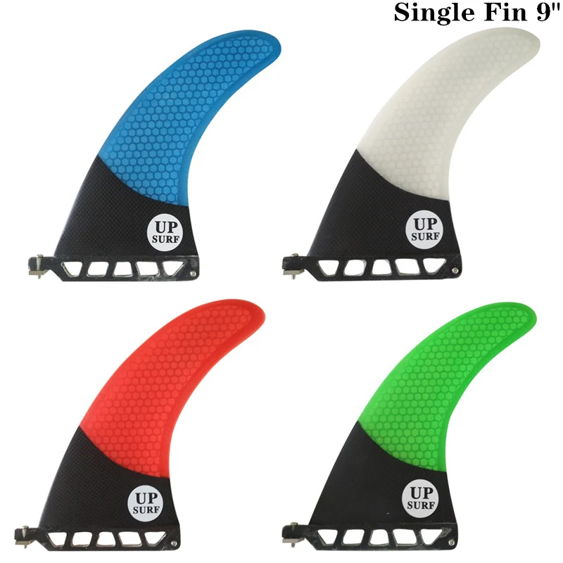 UP Surf 9 дюймовый плавник из стекловолокна для серфинга длина зеленый цвет Carbono