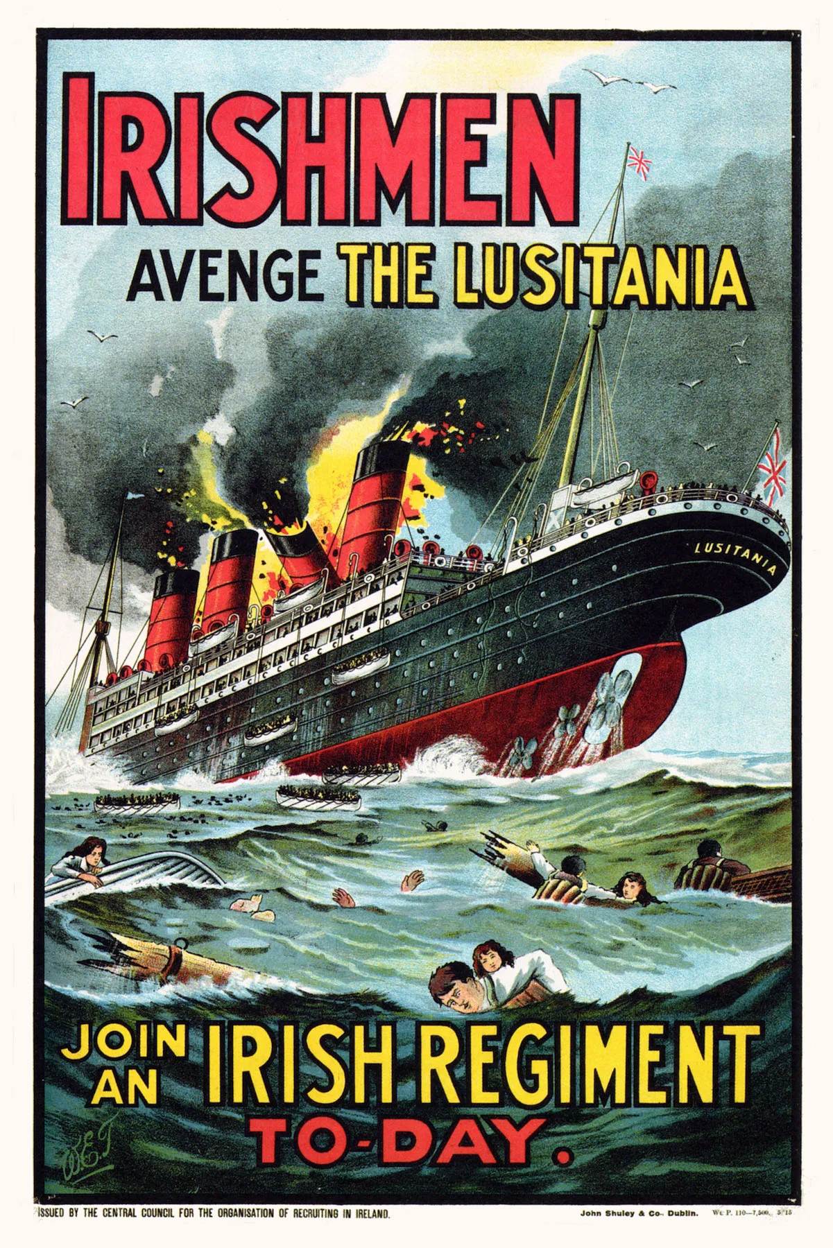 Винтажный пропагандистский постер WW1 канадский хит Зеппелин классические