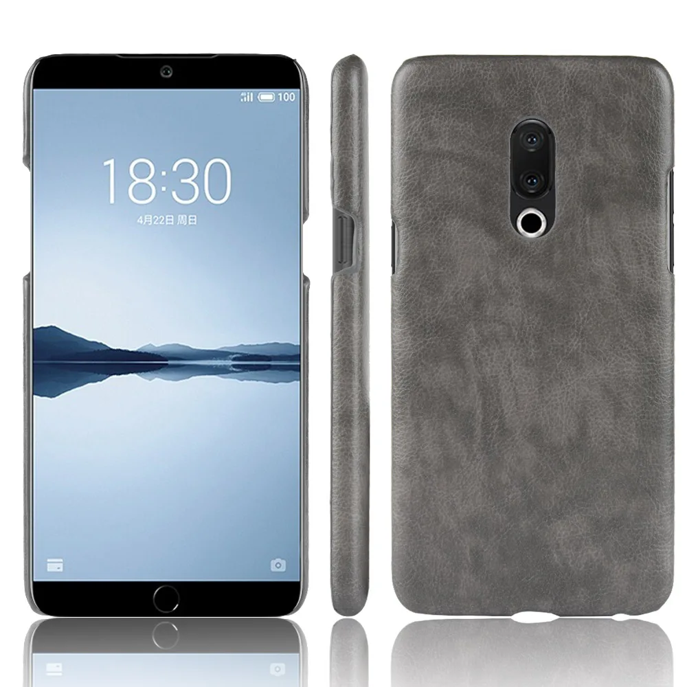 Чехол для Meizu 15 Plus Жесткий ПК кожаный жесткий пластиковый чехол телефона задняя
