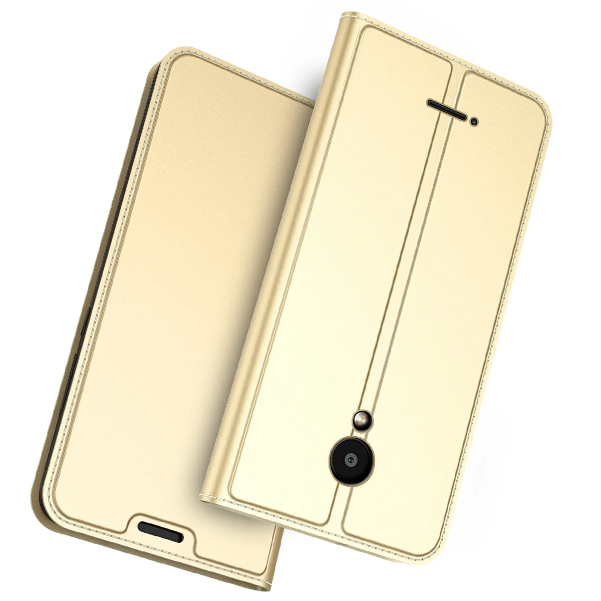 Для Meizu C9 Pro C9 чехол из искусственной кожи держатель для карт с откидной крышкой на магните чехол для Meizu 16th 16 плюс 16X16 T X8 Note 9 Чехол подставка - Цвет: golden