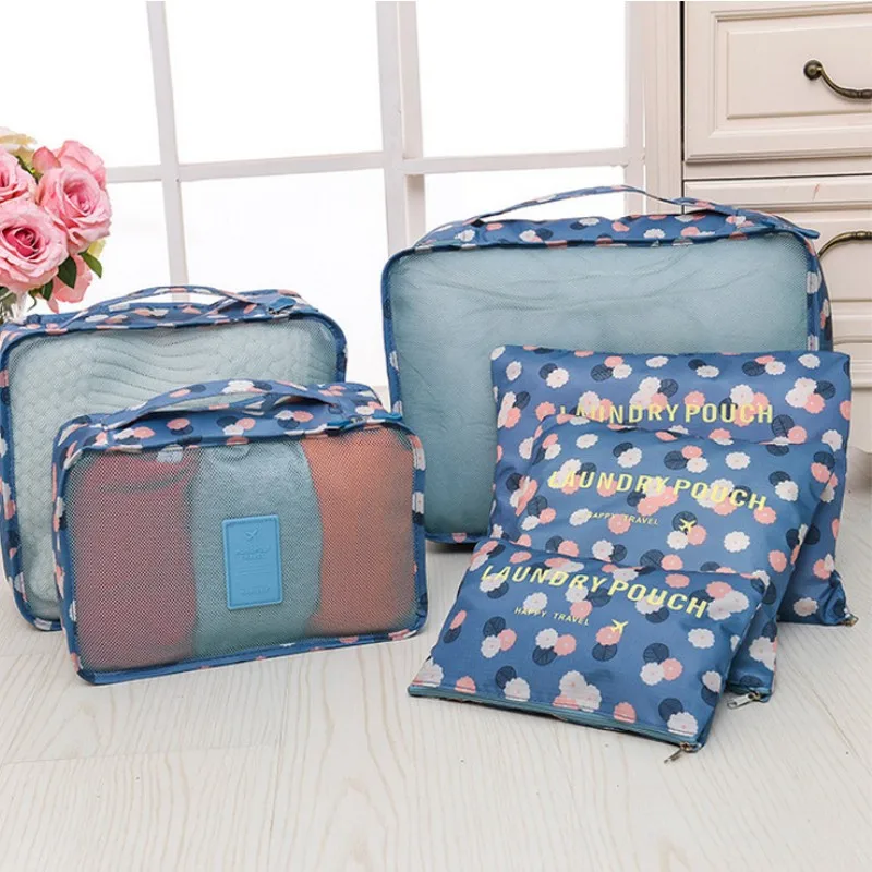 6 шт. дорожная сумка для хранения набор чемодан на колесиках одежда классификация