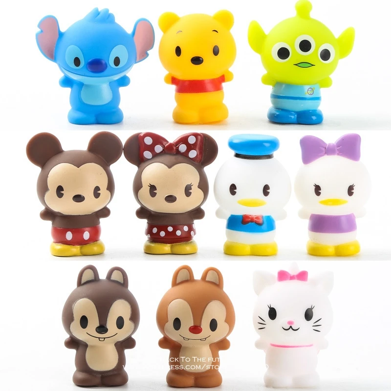 Disney Микки Маус Стич Винни Пух 10 шт./компл. 4 5 см фигурка осанка коллекция украшений