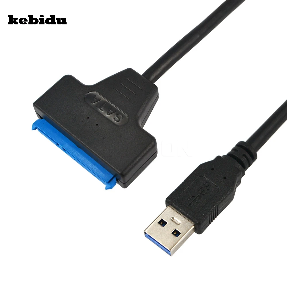 

Kebidu Новый 25 см USB 3,0 к Sata 2 5 "7 + 15pin кабель HDD SSD жесткий диск Драйвер адаптер конвертер для компьютера ПК