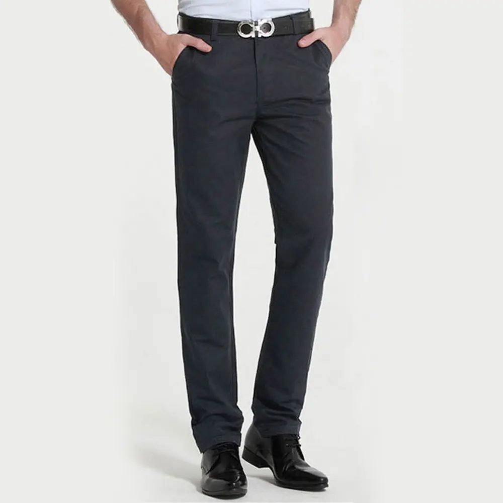 Новинка 2020 стильные деловые мужские прямые Костюмные брюки повседневные