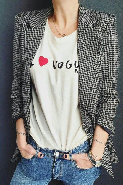 

Houndstooth Casual Suit Coat Woolen Jacket Retro Slim OL Autumn Winter Hight Quality Plaid Overcoat