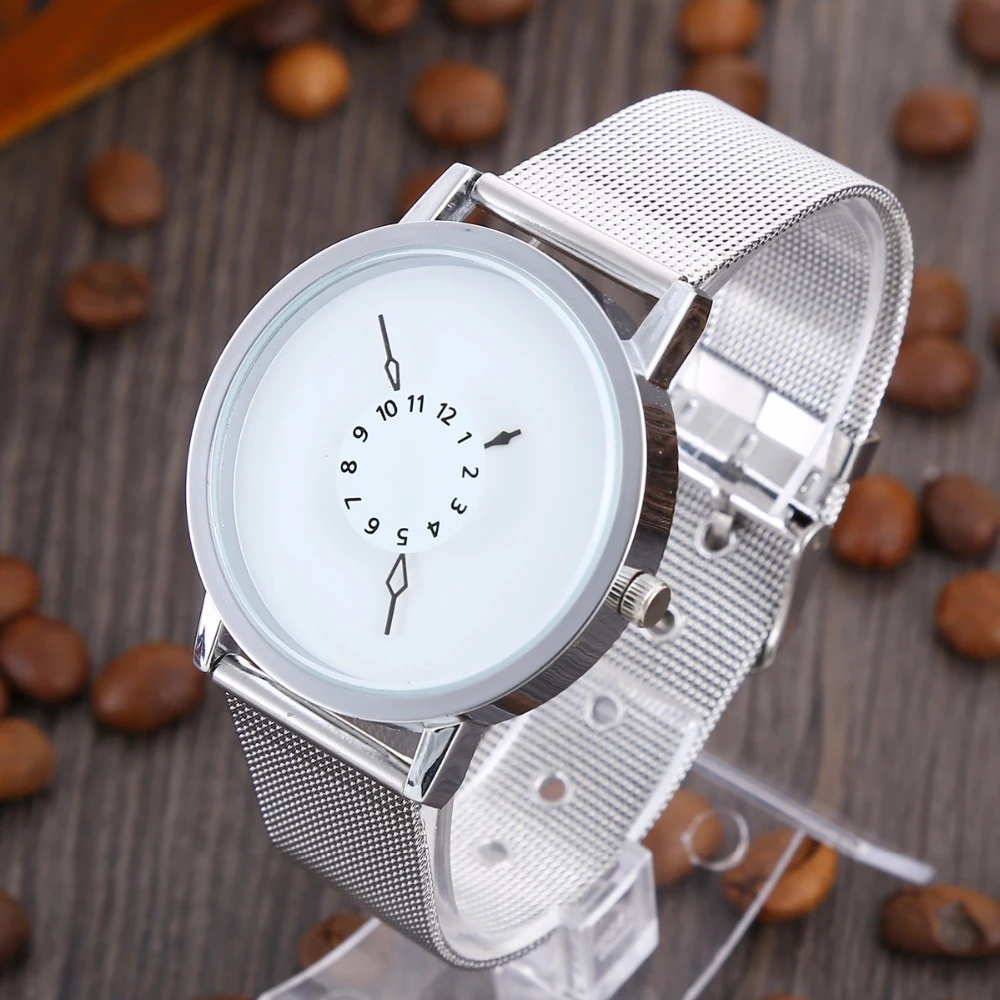 Новые модные женские мужские кварцевые творческий часы просто Уникальные