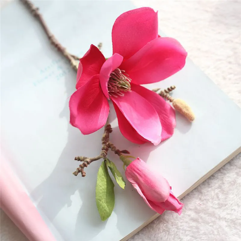 Горячая Распродажа 2017 года на искусственные цветы лист Цветочная Магнолия