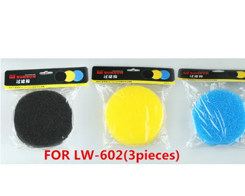 SUNSUN Transparent LW-602B/LW-603B Aquarium Pre-filter With Filter Cotton Mini Fish Tank Filter Barrel With 6W Pump - Color: LW-602B sponge