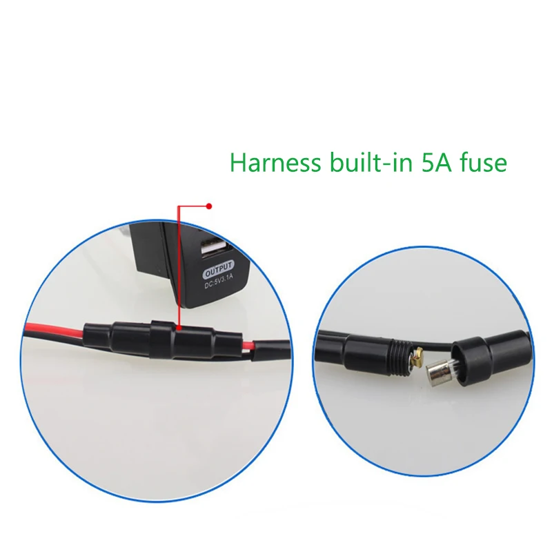 12-24V Dual USB Автомобильное зарядное устройство 5V 3.1A универсальное автомобильное зарядное устройство для автомобиля мотоцикла Электрический автомобиль ATV Лодка
