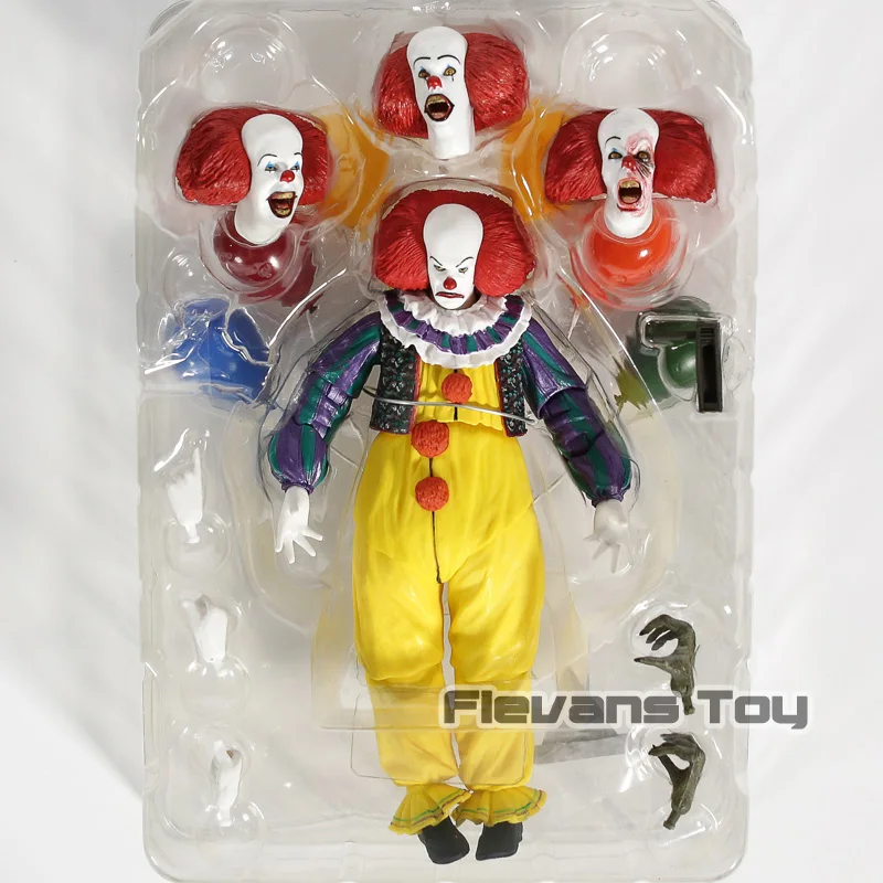 C no box NECA фильм ужасов Стивен Кинг это Pennywise Джокер клоун классический канализационная сцена Pennywise набор аксессуаров ПВХ фигурка игрушка - Цвет: C no box