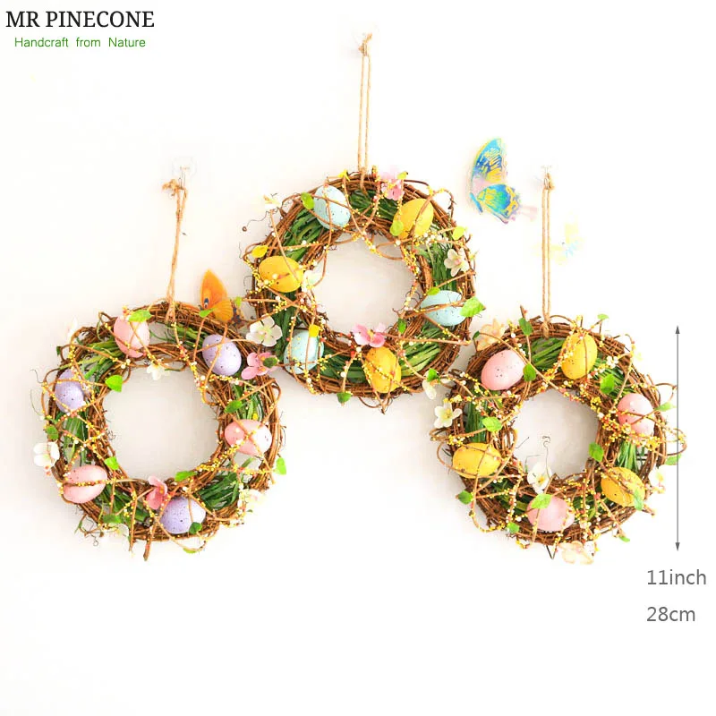 Подвески для пасхальных венков поделки из ротанга домашний декор весенних яиц