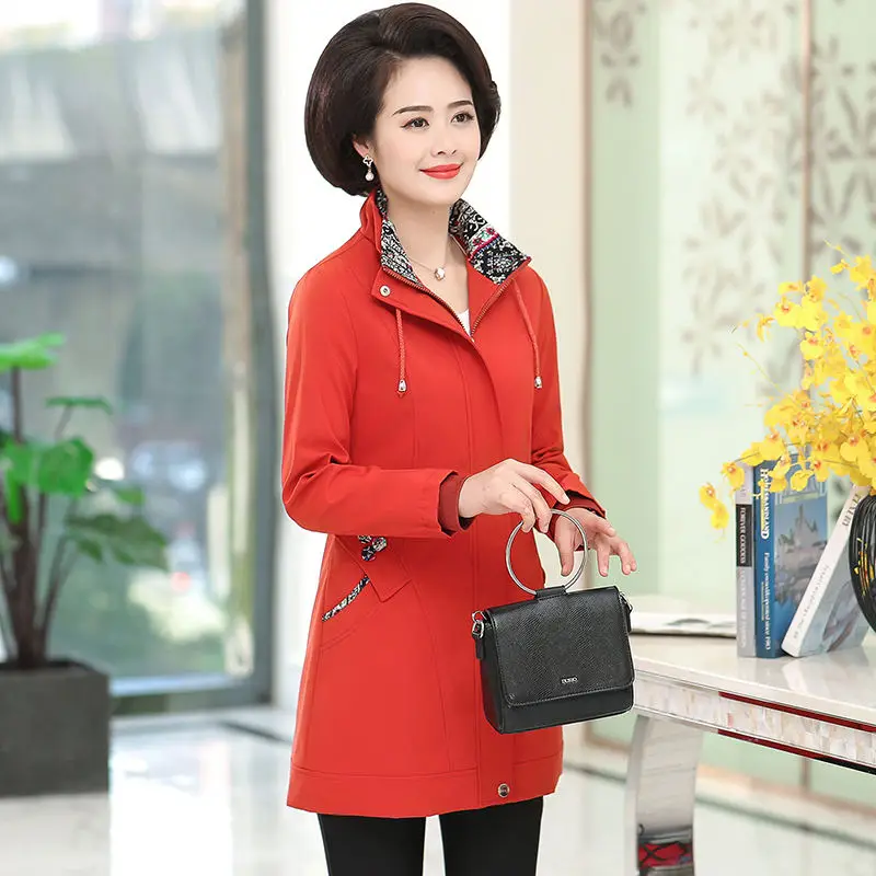 Новинка 2020 повседневная женская одежда тренчкот для женщин среднего возраста