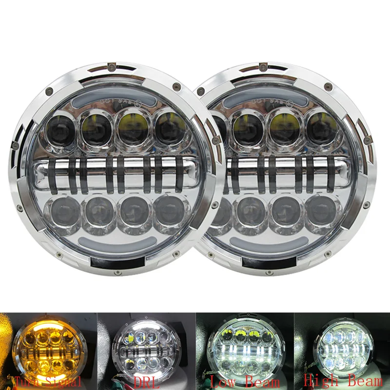 Горячая Распродажа светодиодный автомобильный мотоцикл для Jeep 7 &quot80 Вт круглые