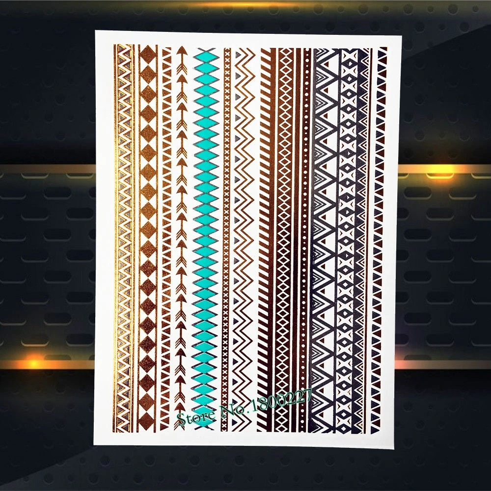 1 шт. хна временная татуировка золотой браслет дизайнерский сексуальный женский