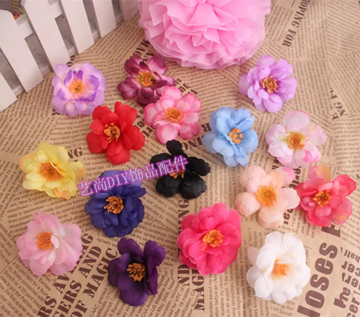 

5.8CM Artificial Silk Cherry Blossom Heads,Small Roses,Floral Head Wreath,Garland,Decoration Accessories For Wedding Party,Home