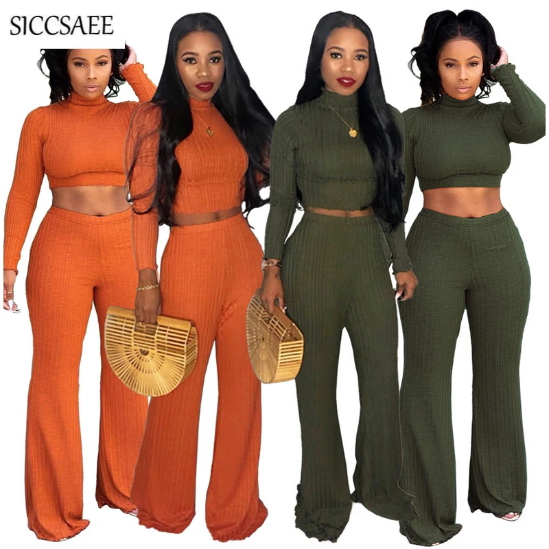 Вязаный комплект из двух предметов утолщенный укороченный топ с высоким