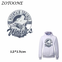 zotoone patches for clothing wolf tiger heat transfer diy accessory decoration iron on patches beaded applique clothes t shirt